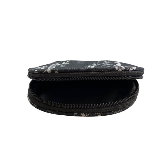 Floral Black & White Zippered Pouch Set 3 Small Medium Large Durable Polyester I - Picture 5 of 11